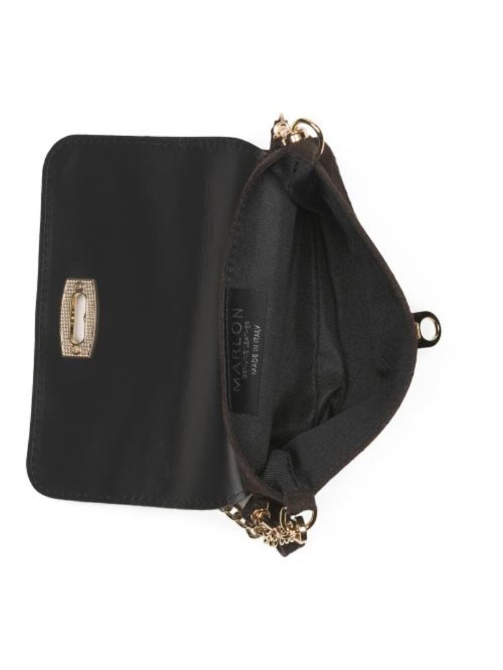 MARLON Made In Italy Suede Wristlet Pochette - Picture 2 of 5